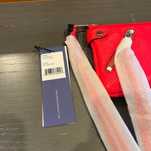NWT Rebecca Minkoff Moto Pouch Wallet - Dragon Fruit - Picture 4 of 10